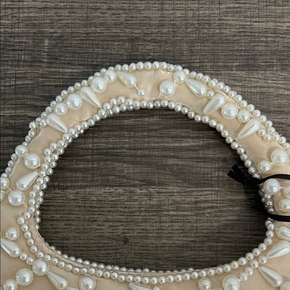 Sincerely Jules Pearl-Embellished Tan Mini Bag - Picture 6 of 13